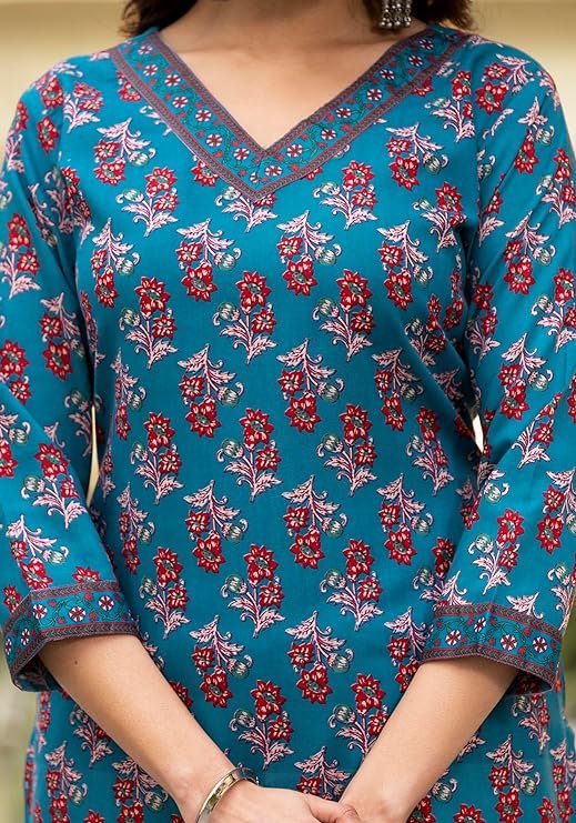 Straight Floral Printed Kurta and Pant Set with Dupatta | Ethnic Set | Dupatta Set | Suit Set | Kurta Set |