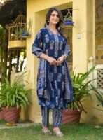 Viscose Women Straight Floral Printed Kurta And Pant Set With Dupatta | Ethnic Set | Dupatta Set |