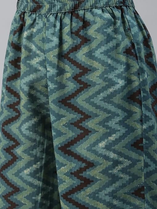 Women's Cotton Blend Floral Printed Straight Kurta Pant With Dupatta